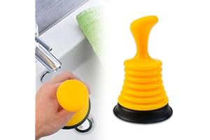 LANSKYLAN Saugglocke Klein Pömpel Abfluss 18cm Pümpel Saugglocke Plunger Sink Maximale Saugkraft Saugglocke für Waschbecken Abflussreiniger Pömpel Pümpel Badewanne für Bad Küche Dusche Toilette