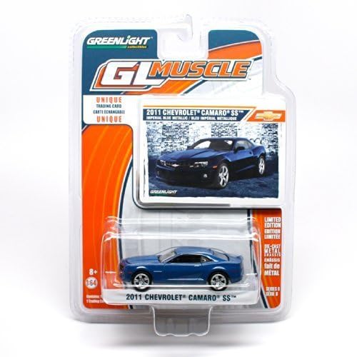 2011 Chevrolet Camaro SS (Blue) * GL Muscle Series 8 * 2014 Greenlight Collectibles Limited Edition 1:64 Scale Die-Cast Vehicle &amp; Collector Trading Card by GL Muscle