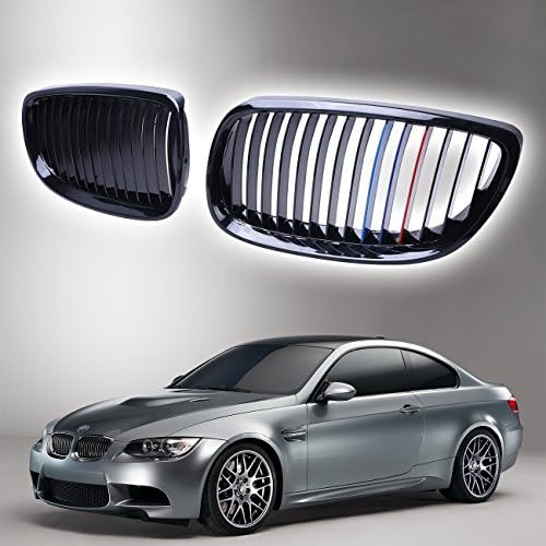 E92 E93 Front Kidney Grill Grille, M Color Gloss Black