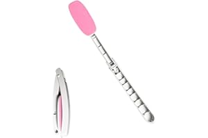 GZWY Back Cream Aid, Foldable Back Cream with Long Handle, Cream Aid for Back Sun Cream, Back Cream, Self-Tanning Back Applicator (Pink)