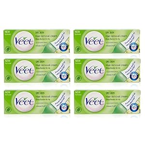 6x Veet Hair Removal Cream Dry Skin for Under Arms, Legs & Bikini 25g UK Seller