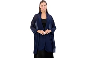 Cckuu Women Chiffon Scarves Elegant Big Size Lightweight Fashion Scarves Shawl Wraps for Spring Autumn Wedding Party