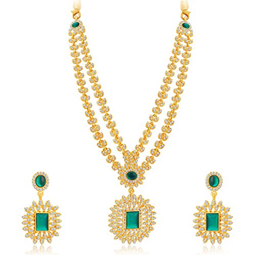 Sukkhi Exquitely Gold Plated AD Necklace Set for Women