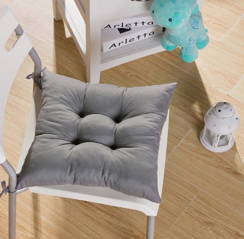 tia-ve Soft Stuhl Kissen Sitz Pad Sitzkissen Garten, der Esszimmerstuhl, 40 x 40 x 8 cm Dunkles Violett, grau, Grey1