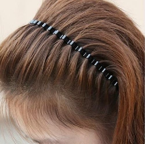 Buy Unisex Black Spring Wave Metal Hoop Hair Band Girl Men S Head