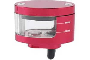 HLYJOON Coppa olio freno Frizione olio Coppa olio Cilindro universale Serbatoio liquido Bottiglia Serbatoio Accessorio moto(Rosso)