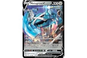 TITAN CARDS Metagross V 112/198 Ultra Rare Pokemon Karte (SWSH Chilling Reign) + TitanCards® Toploader