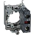 Schneider Electric - Harmony, Single Contact Block with Body/fixing Collar, Metal, Screw Clamp Terminal, 1 NC, ZB4BZ102