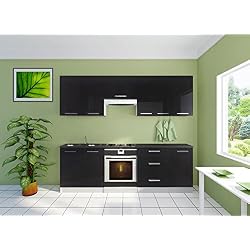 tendencio Cuisine en kit complète 2m40 Davina Noire laquée