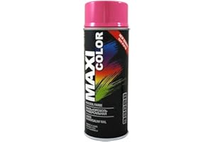 Maxi Color NEW QUALITY Sprühlack Lackspray Glanz 400ml Universelle spray Nitro-zellulose Farbe Sprühlack schnell trocknender Sprühfarbe (RAL 4003 erikaviolett pink glänzend)