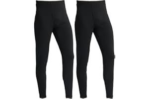 LANBAOSI Lot de 2 Caleçon Long Thermique Homme sous-vêtement Thermique Hiver Ultra Doux Chaude Couche de Base Collant Leggings pour Ski