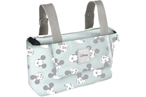 DISNEY Mickey Mouse Bonny-Bolso Organizador Carro Bebé Hamper Mommy, Azul, 31 x 27 cm
