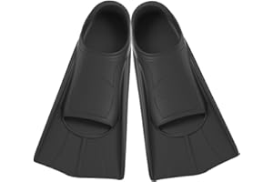 Bocguy Pinne da snorkeling in silicone, corte, per bambini, pinne corte da allenamento, pinne corte per nuoto, comode pinne da nuoto