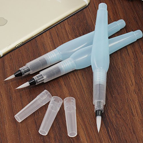 KEESIN Wasser Paintbrush Aquarell Künstler Pinsel Pen 3 Stück (Blau) - 3