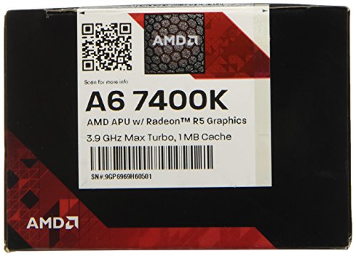 AMD A series A6-7400K - Procesador AMD A6  3 9 GHz Max Turbo  1MB Cache