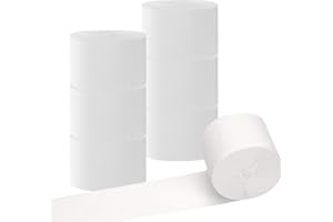 CC WONDERLAND ZONE Lot de 12 Rouleaux Serpentin en Papier Crépon Blanc pour Décoration de Fête(25M x 4.5cm)