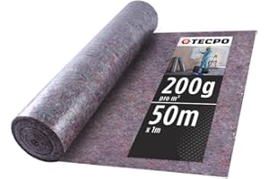 TECPO Abdeckvlies Malervlies 50m Schutzvlies 200g/m² Anti-Rutsch Vlies-Rolle