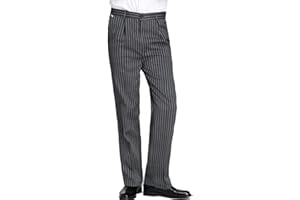 Jitong Pantalone da Cucina Uomo Comodi Pantaloni da Chef con Elastico in Vita Pantaloni Lavoro Uniforme Cuoco
