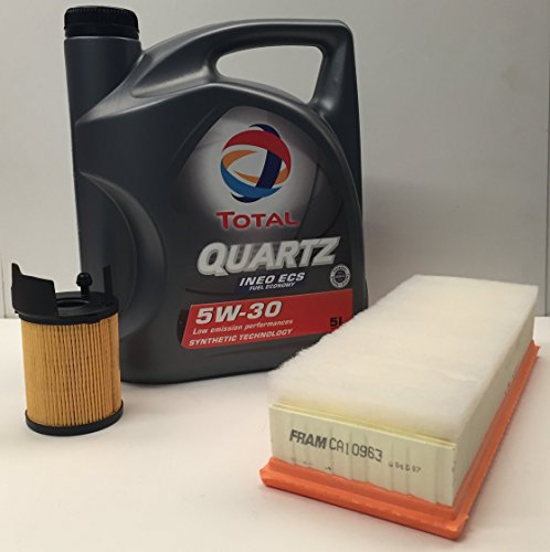 PACK Aceite de motor TOTAL QUARTZ INEO ECS 5W30 5 litros + Filtro aire/aceite MOTORES 1.6HDi de CITROEN/PEUGEOT