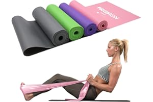 PROIRON Bandes Elastiques de Résistance Fitness Naturel Latex Bandes d'exercice pour Musculation Etirement Yoga Pilates dans Salle de Gym ou Domicile (2M)