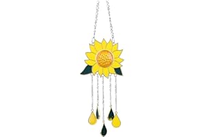 QOTSTEOS Sunflower Pendant Wind Chime, Sunflower Pendant, Home Decoration, Used for Garden Terrace Living Room Park Indoor and Outdoor(Yellow)