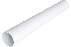 La Ventilazione CTR1125B Tubo per Aerazione Canalizzata Tondo in PVC, 125 mm, Bianco