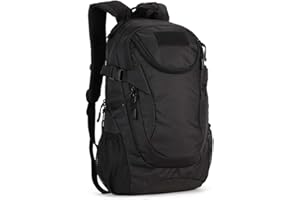 VINBAGGE Plecak taktyczny na motocykl, plecak turystyczny, outdoorowy, wodoszczelny, plecak trekkingowy, 25 l, na kemping, plecak myśliwski, plecak szkolny, dla chłopców, dla mężczyzn i kobiet, czarny