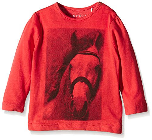 ESPRIT Baby-Girls 105EEAK010 Horse T-Shirt, Coral Red, 12-18 Months (Manufacturer Size:80)