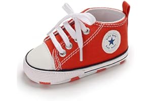 SEHFUPOYE Baby Girls Boys Sneakers Toddler Shoes Canvas First Walking Shoes Newborn Anti-Slip Prewalker Sneakers