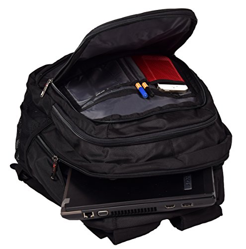 Business Rucksack und Laptoprucksack bis 17“ Backpack in Schwarz 48 cm - 3