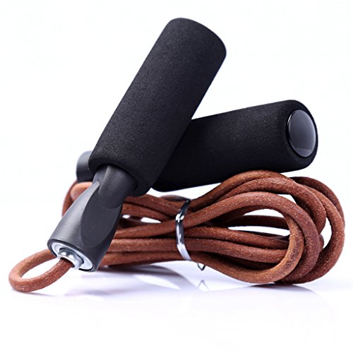 Profi Springseil Speed Rope Bold Leder Speed Skipping seilspringen seil Seilspringen Lederspringseil justierbar Speed Rope springseil sport fürs Boxen, Fitnesstraining, Double Unders, Crossfit für Kinder und Erwachsene - 2