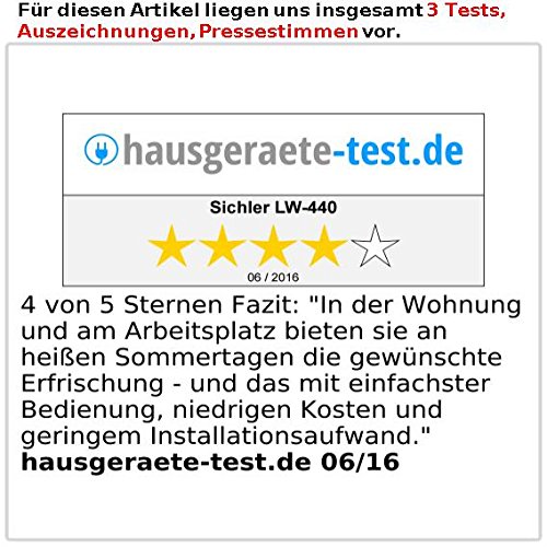 Sichler Haushaltsgeräte Design-Verdunstungs-Luftkühler mit Ionisator LW-440, 65 Watt - 4