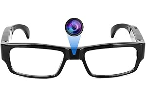 Dioche Spy Hidden Camera Glasses, Portable 1080p Mini Camera Glasses, Video Recording Camera Sunglasses, Video Recorder, Polarized Protection Outdoor Sports Camera for Indoor/Outdoor