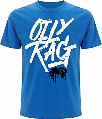 Oily Rag Clothing Oil Stain T-Shirt (Blue) (X-Large)