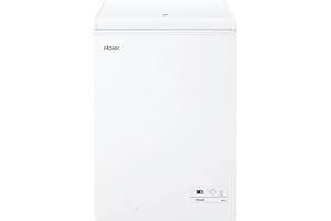 Haier HCE100E - Congelatore Verticale a Pozzetto, 97 litri, 6 kg/24h, Classe energetica E [Classe di efficienza energetica E]
