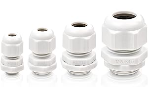 ‎SEWOKON Sewokon 48 Stück Kabelverschraubung, Wasserdicht, M12, M16, M20, M25, Outdoor, IP68, Einstellbar, Nylon-Kunststoff