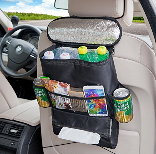 MFEIR® Rücksitz Organizer Rücksitztasche mit Kühlung und Isolierung Funktion Auto Rücksitzschoner Rücksitz-Organizer Rückenlehnenschutz Autositzschoner Auto-Organizer Auto Organizer Sitztasche Sitzlehnentasche Auto-Sitztasche für Auto SUV