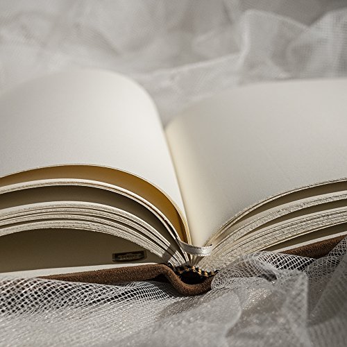 Gästebuch „Indiana“, braun – modernes Gästebuch aus italienischem Wildleder für Ihren Geburtstag oder Ihre Hochzeit - 5