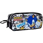 Sonic Lisanslı &Ccedil;ift G&ouml;zl&uuml; Okul Kalem &Ccedil;antası 2045