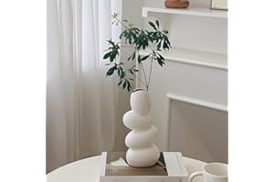 JXCBXJ Vaso in ceramica, moderno vaso di fiori bianco, per decorazione della casa, soggiorno, casa, ufficio, centrotavola, tavolo e matrimonio.