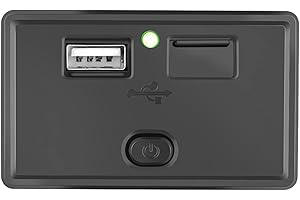 4.8A Dual USB Car Charger Socket with Switch, Ruspela USB Power Outlet 4.8A Charger Socket Waterproof Phone Charging Panel for Cars RV Boats Vehicle