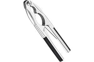 Marstey Nussknacker, Nussknacker, robust, mit rutschfestem Griff, Edelstahl, Nussknacker, Werkzeug für alle Nüsse, Walnuss-Zange, Haselnuss, Küchenzange, Schneidewerkzeug