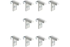 Ventanara® Uniwersalne uchwyty zaciskowe bez wiercenia do rolet i żaluzji, białe, zestaw 10 sztuk