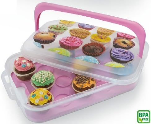 Kigima Cup Cake Muffin Box Box 7 L for 14 Muffins With Decoration