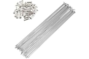 SENQI Lot de 36 Rayons de vélo en Acier Inoxydable 80 mm-297 mm avec Capuchon en cuivre