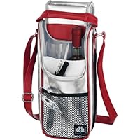 Alfi Be Cool - Nevera portátil para botella de vino (2 l), color plateado y rojo