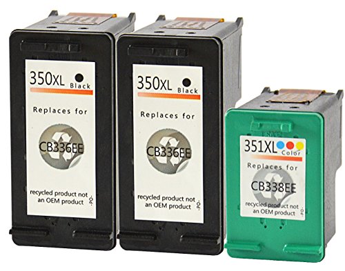 3 Druckerpatronen kompatibel für HP 350 XL black + 351 XL color DeskJet 4360 DeskJet J 5785 - 2