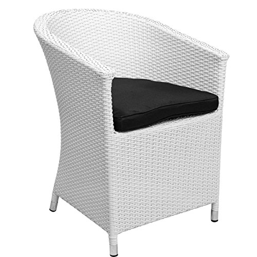 BUTLERS IN AND OUT Stuhl mit Kissen – Rattan-Sessel – Garten-Stuhl – Kunststoff – wasserabweisend – 57 x 65,5 x 80 cm - 3