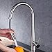 Produktbild Pudin Monoblock Waschbecken Herausziehen Sprayer Chrome Heißen Und Kalten Wasserhahn Mischbatterie Für Küche, Gebürstetem Nickel Pull-Down-Tap Küchenmixer