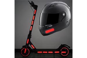 HYGJ 20 bande reflechissante autocollante Ruban Réfléchissant Autocollants Réfléchissants Stickers pour pour Xiaomi M365 Trottinette électrique Scooter Accessoire sécurité vélo/Poussette/Casque Moto rouge